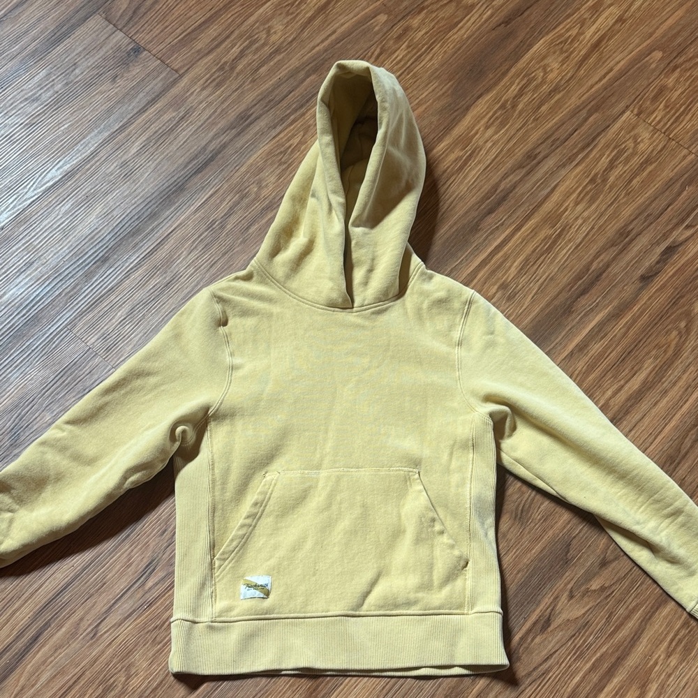 Tracksmith Yellow Hooded Pullover Sweatshirt - image 1
